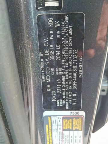 2024 Kia Forte მანქანა იყიდება აუქციონზე, vin: 3KPF44AC6RE713262, აუქციონის ნომერი: 64669286