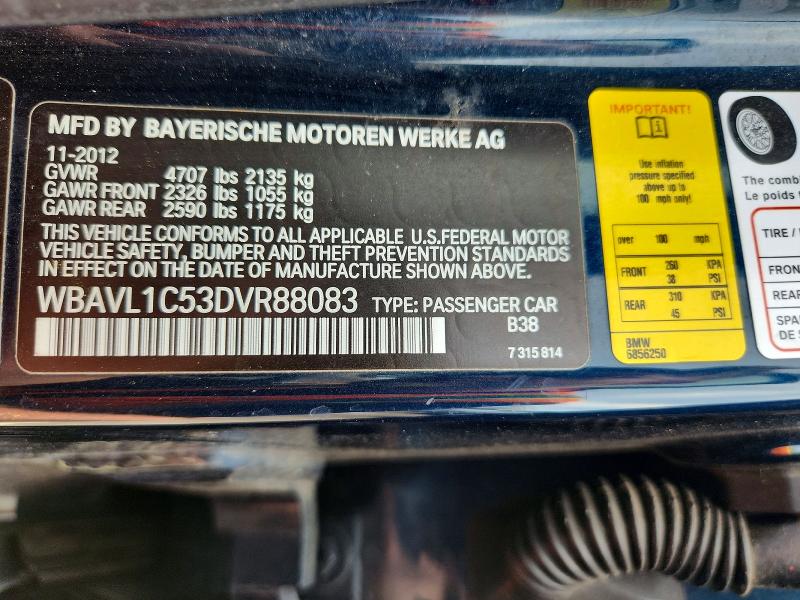 Продаж на аукціоні авто 2013 Bmw X1, vin: WBAVL1C53DVR88083, номер лоту: 65696346