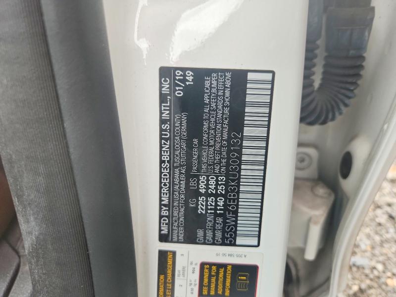 Aukcja sprzedaży 2019 Mercedes-benz C, vin: 55SWF6EB3KU309132, numer aukcji: 63995586