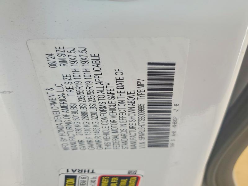 Продажа на аукционе авто 2025 Honda Odyssey, vin: 5FNRL6H77SB009995, номер лота: 66262166