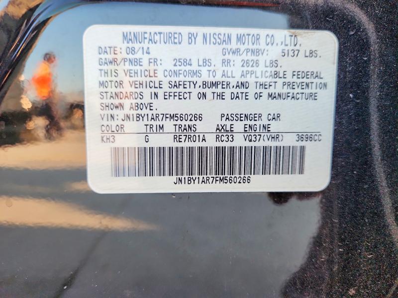 Aukcja sprzedaży 2015 Infiniti Q70, vin: JN1BY1AR7FM560266, numer aukcji: 63853066