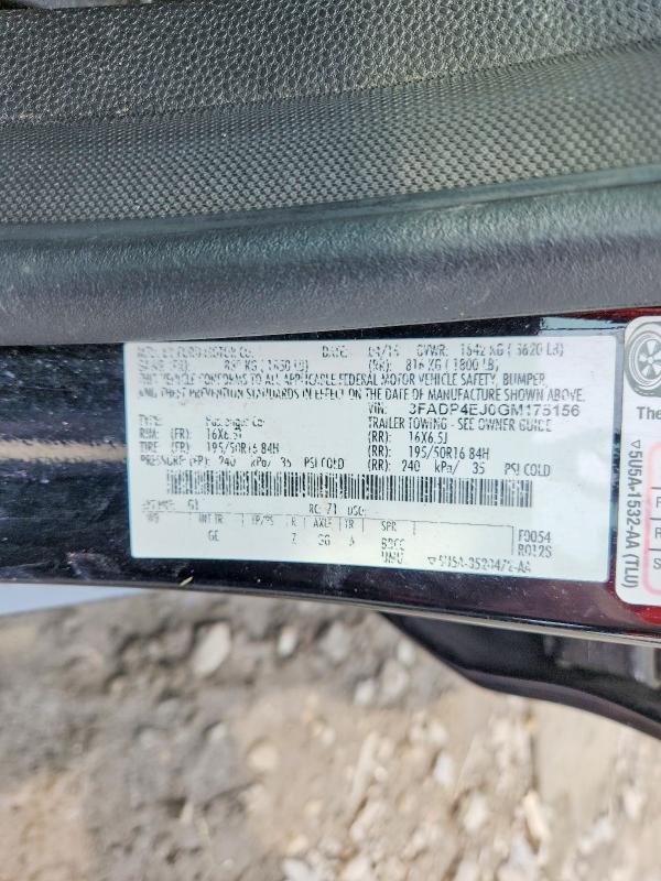 2016 Ford Fiesta მანქანა იყიდება აუქციონზე, vin: 3FADP4EJ0GM175156, აუქციონის ნომერი: 64039066