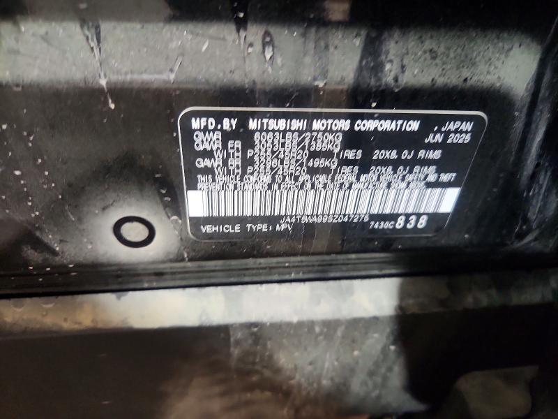 2025 Mitsubishi Outlander მანქანა იყიდება აუქციონზე, vin: JA4T5WA99SZ047275, აუქციონის ნომერი: 65199266