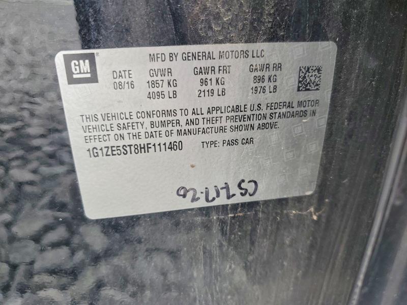 64702826 :رقم المزاد ، 1G1ZE5ST8HF111460 vin ، 2017 Chevrolet Malibu مزاد بيع
