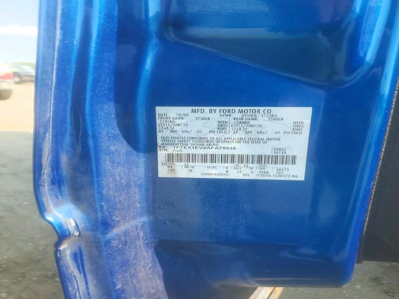 64695826 :رقم المزاد ، 1FTEX1EV2AFA75535 vin ، 2010 Ford F150 مزاد بيع