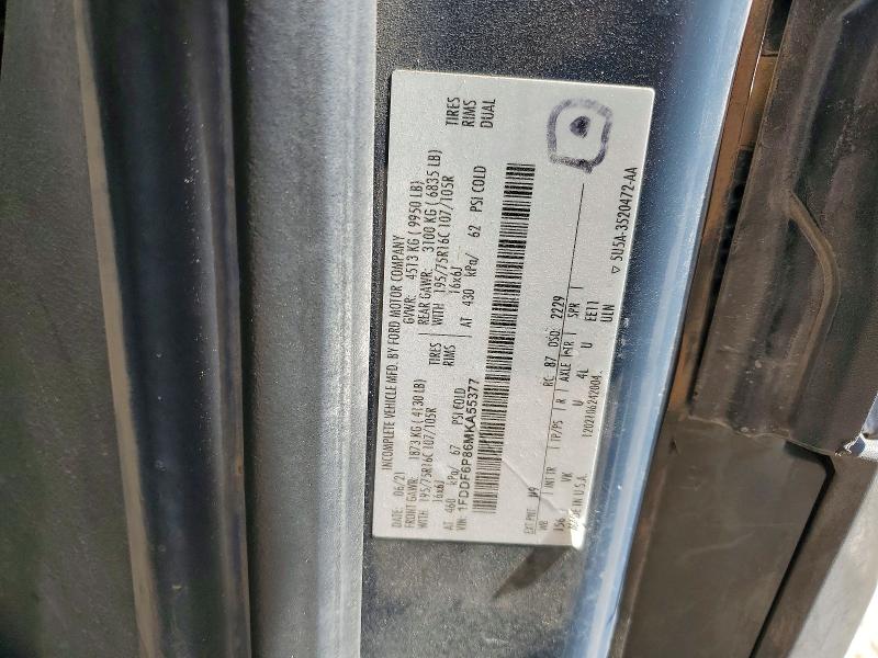 Продажа на аукционе авто 2021 Ford Transit, vin: 1FDDF6P86MKA55377, номер лота: 68717786