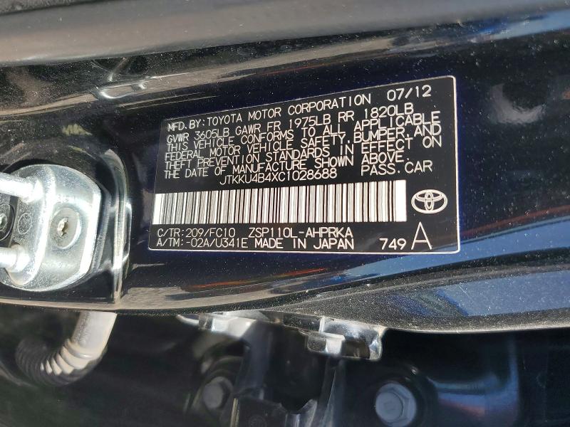 Продаж на аукціоні авто 2012 Scion Xd, vin: JTKKU4B4XC1028688, номер лоту: 65507716
