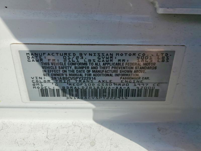 Aukcja sprzedaży 2023 Nissan Sentra, vin: 3N1AB8CV5PY222914, numer aukcji: 64323046