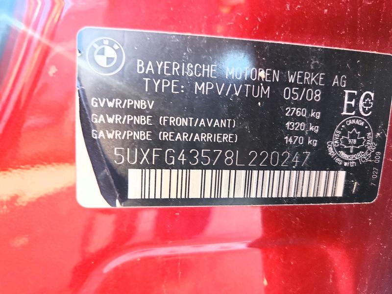Продаж на аукціоні авто 2008 Bmw X6, vin: 5UXFG43578L220247, номер лоту: 66603706
