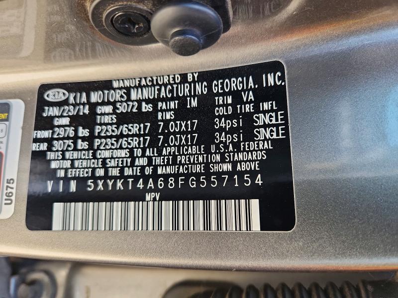Продаж на аукціоні авто 2015 Kia Sorento, vin: 5XYKT4A68FG557154, номер лоту: 64144766