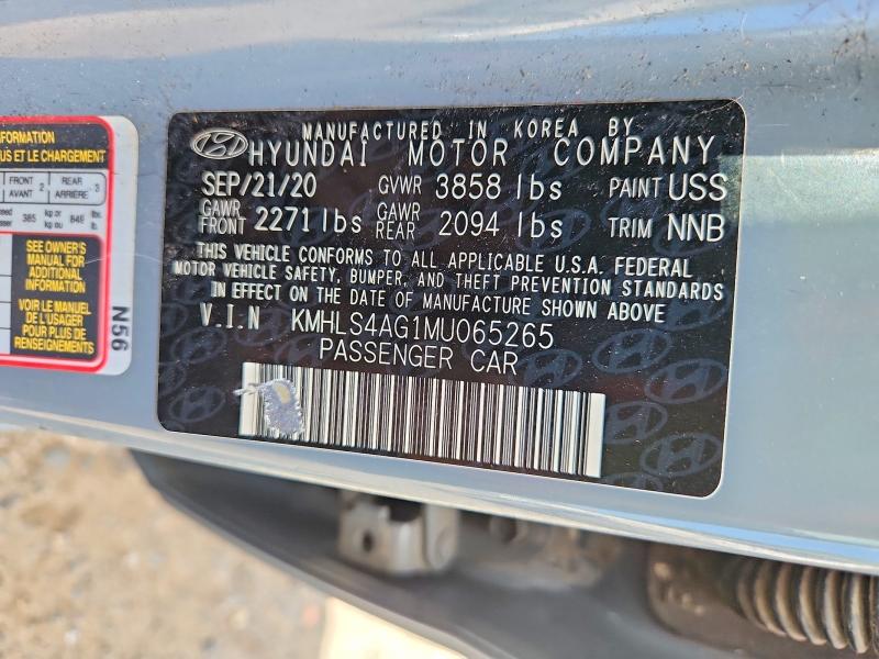 64263796 :رقم المزاد ، KMHLS4AG1MU065265 vin ، 2021 Hyundai Elantra مزاد بيع