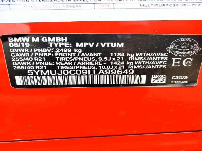 Aukcja sprzedaży 2020 Bmw X4, vin: 5YMUJ0C09LLA99649, numer aukcji: 64843576