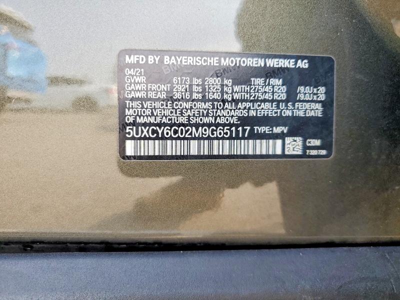 Aukcja sprzedaży 2021 Bmw X6, vin: 5UXCY6C02M9G65117, numer aukcji: 64546906
