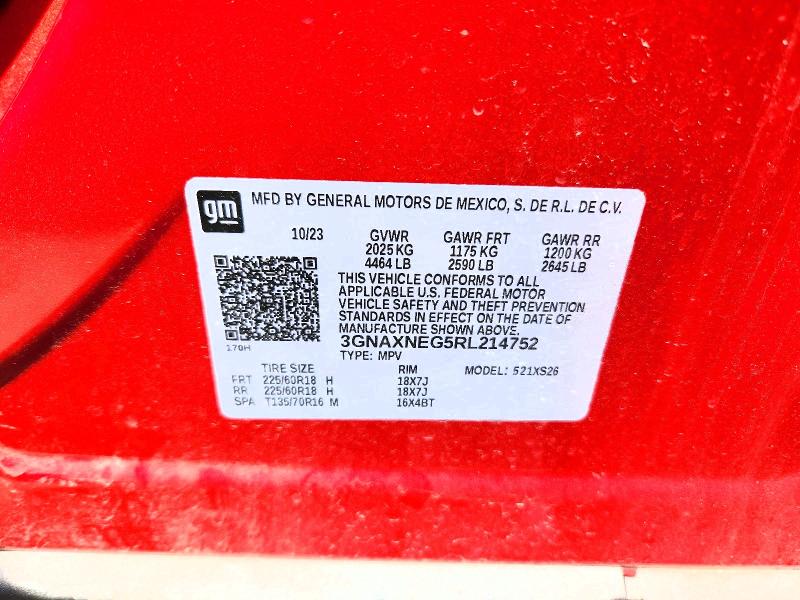 Aukcja sprzedaży 2024 Chevrolet Equinox, vin: 3GNAXNEG5RL214752, numer aukcji: 66079306