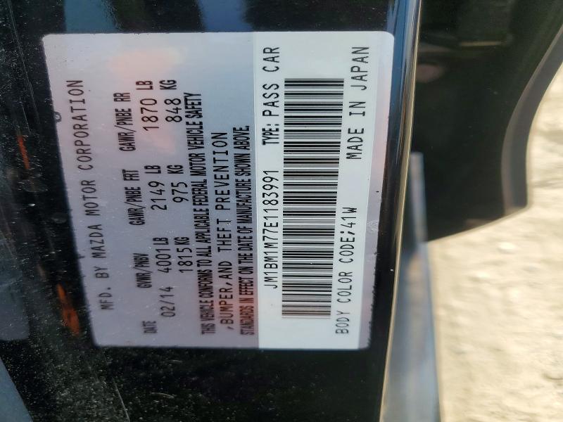 Aukcja sprzedaży 2014 Mazda 3, vin: JM1BM1M77E1183991, numer aukcji: 64287146