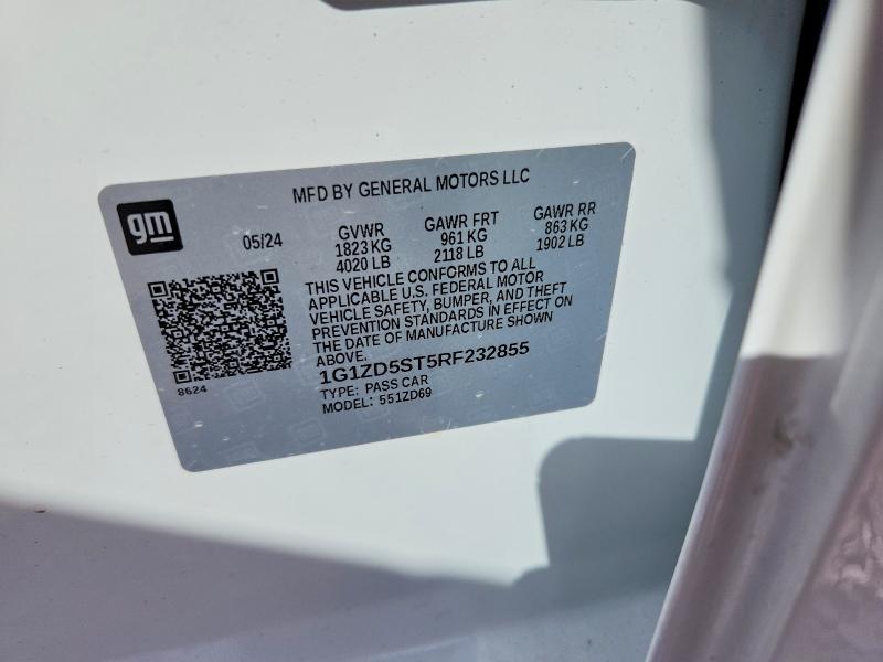 2024 Chevrolet Malibu მანქანა იყიდება აუქციონზე, vin: 1G1ZD5ST5RF232855, აუქციონის ნომერი: 63756826