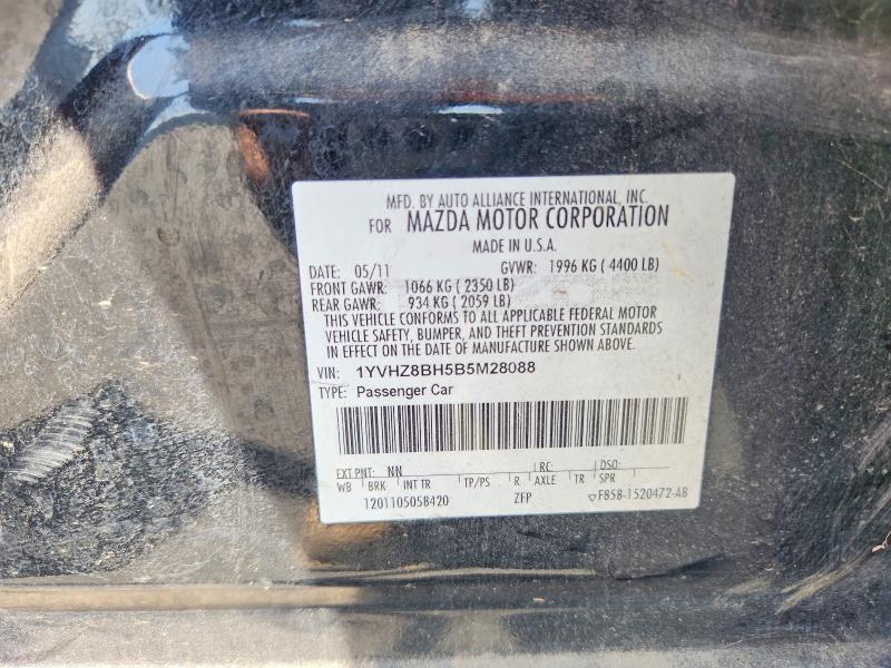 Aukcja sprzedaży 2011 Mazda 6, vin: 1YVHZ8BH5B5M28088, numer aukcji: 64250986