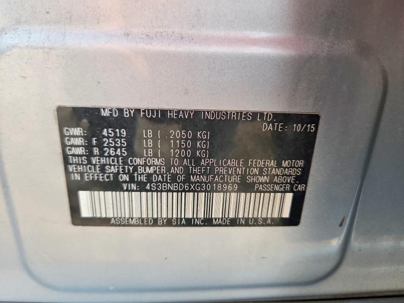 Aukcja sprzedaży 2016 Subaru Legacy, vin: 4S3BNBD6XG3018969, numer aukcji: 64546646