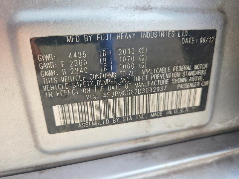 Aukcja sprzedaży 2013 Subaru Legacy, vin: 4S3BMCG62D3002037, numer aukcji: 64916236