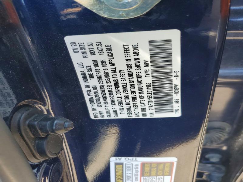 Aukcja sprzedaży 2020 Honda Cr-v, vin: 7FART6H55LE011989, numer aukcji: 63871386