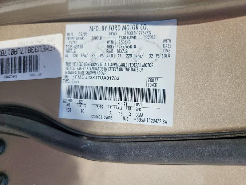 Aukcja sprzedaży 2007 Ford Explorer Sport Trac, vin: 1FMEU33817UA01783, numer aukcji: 64055156