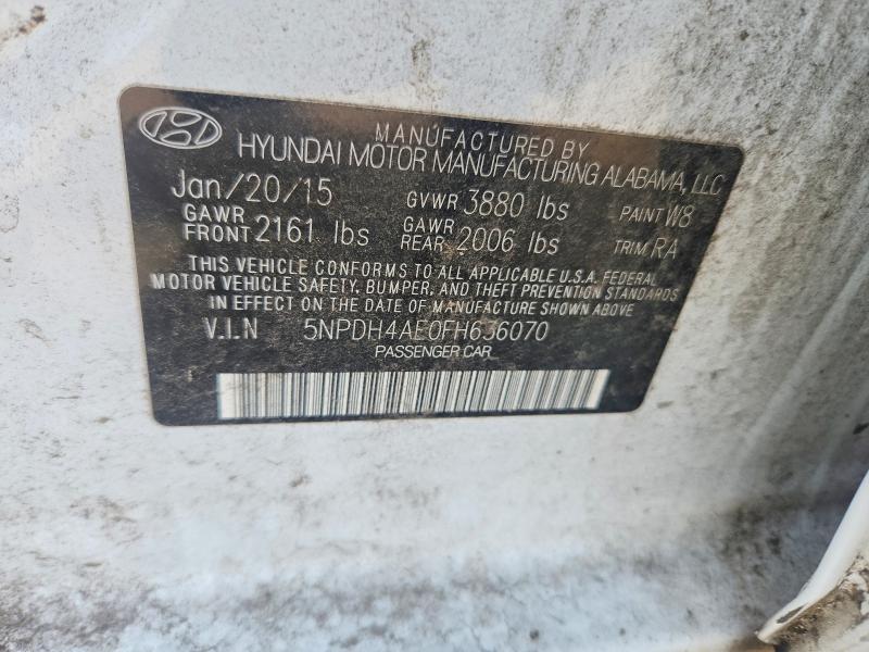 Продаж на аукціоні авто 2015 Hyundai Elantra, vin: 5NPDH4AE0FH636070, номер лоту: 65865016