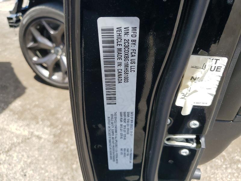 64468436 :رقم المزاد ، 2C3CDXBG1MH581003 vin ، 2021 Dodge Charger مزاد بيع
