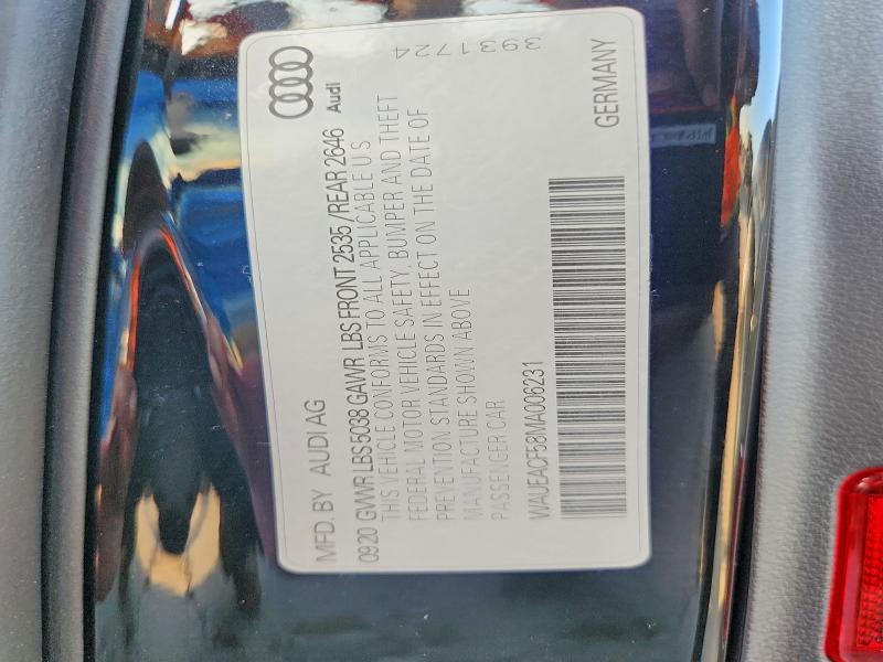 Aukcja sprzedaży 2021 Audi A5, vin: WAUEACF58MA006231, numer aukcji: 65864526