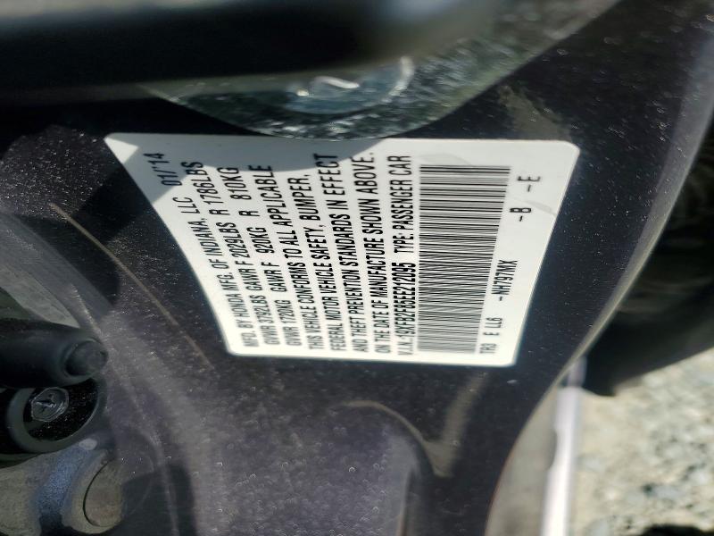 64228736 :رقم المزاد ، 19XFB2F85EE212095 vin ، 2014 Honda Civic مزاد بيع