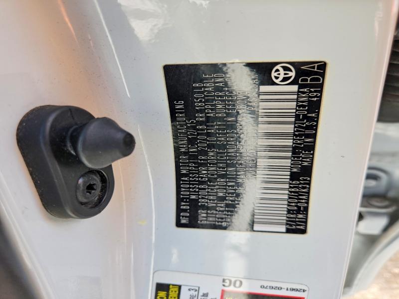 Aukcja sprzedaży 2016 Toyota Corolla, vin: 5YFBURHE7GP437057, numer aukcji: 63780196