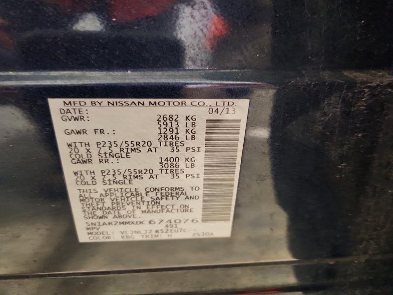 Aukcja sprzedaży 2013 Nissan Pathfinder, vin: 5N1AR2MMXDC674076, numer aukcji: 66200356