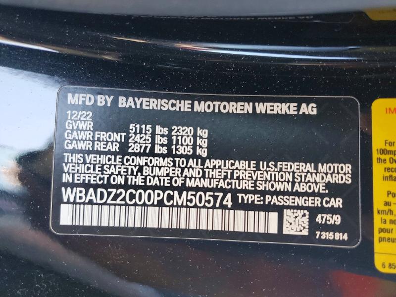 Продаж на аукціоні авто 2023 Bmw 840i, vin: WBADZ2C00PCM50574, номер лоту: 64497536