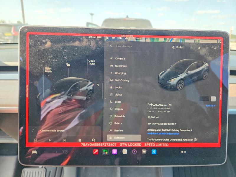 66184726 :رقم المزاد ، 7SAYGAEE6SF272407 vin ، 2025 Tesla Model Y مزاد بيع