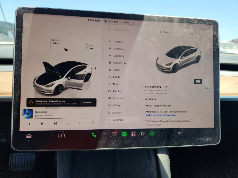 Aukcja sprzedaży 2022 Tesla Model 3, vin: 5YJ3E1EB8NF362231, numer aukcji: 63256816