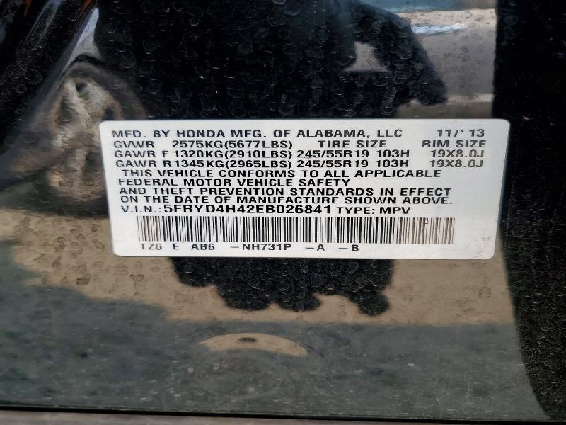Продаж на аукціоні авто 2014 Acura Mdx, vin: 5FRYD4H42EB026841, номер лоту: 63260736