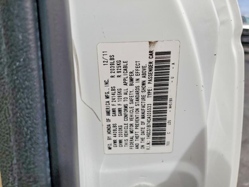 65317936 :رقم المزاد ، 1HGCS1B74CA005533 vin ، 2012 Honda Accord مزاد بيع
