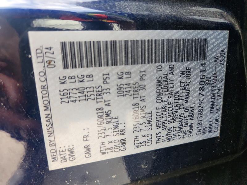 Aukcja sprzedaży 2025 Nissan Rogue, vin: 5N1BT3BB2SC780614, numer aukcji: 64192536