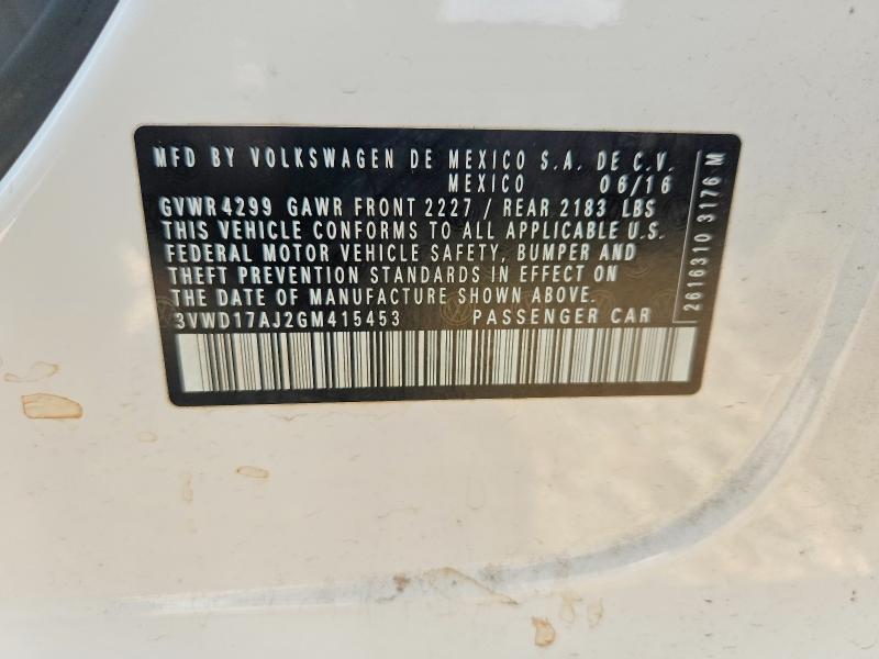 Продаж на аукціоні авто 2016 Volkswagen Jetta, vin: 3VWD17AJ2GM415453, номер лоту: 64086026