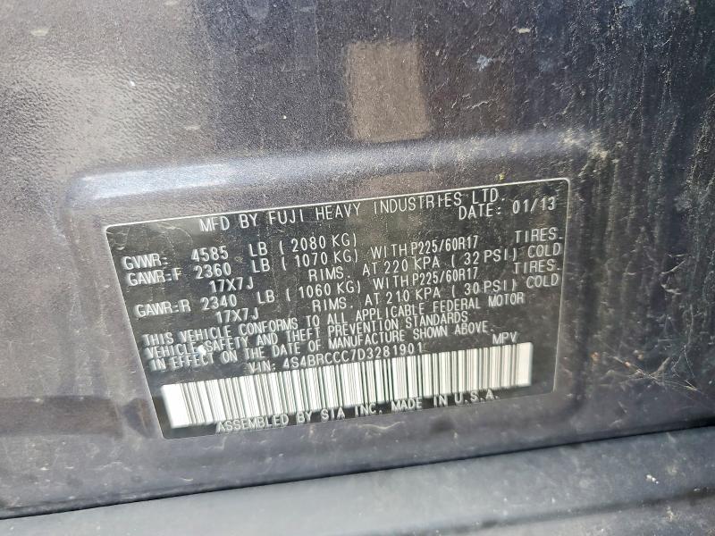 Aukcja sprzedaży 2013 Subaru Outback, vin: 4S4BRCCC7D3281901, numer aukcji: 63639606