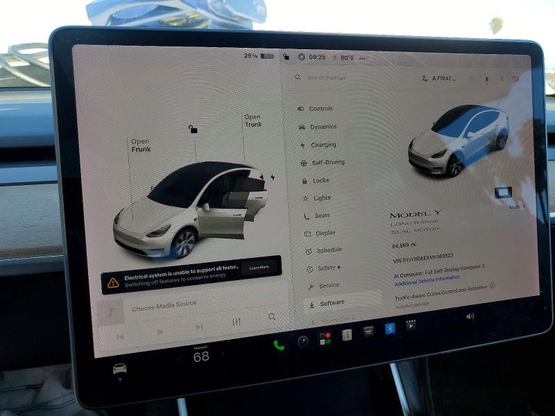 Продажа на аукционе авто 2021 Tesla Model Y, vin: 5YJYGDEEXMF069523, номер лота: 62725766