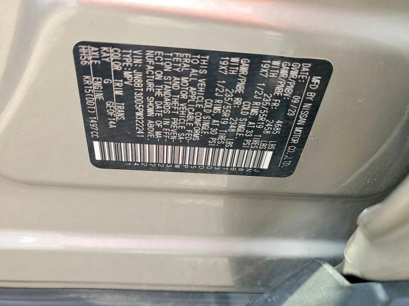 63943096 :رقم المزاد ، JN8BT3DD5PW322241 vin ، 2023 Nissan Rogue مزاد بيع