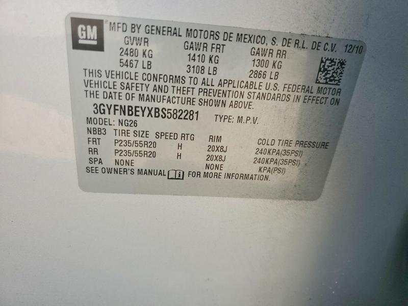 Продаж на аукціоні авто 2011 Cadillac Srx, vin: 3GYFNBEYXBS582281, номер лоту: 65559106