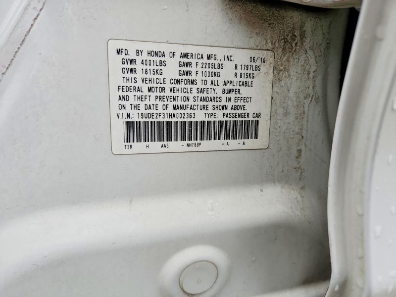64312336 :رقم المزاد ، 19UDE2F31HA002363 vin ، 2017 Acura Ilx مزاد بيع