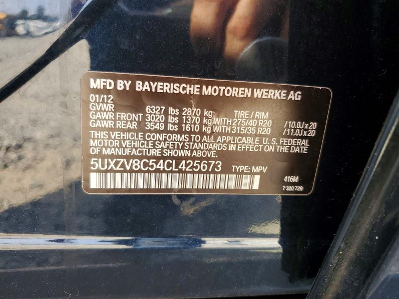 Aukcja sprzedaży 2012 Bmw X5, vin: 5UXZV8C54CL425673, numer aukcji: 65696096