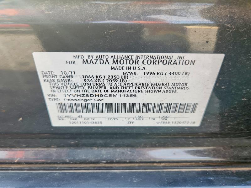 Aukcja sprzedaży 2012 Mazda 6, vin: 1YVHZ8DH9C5M11356, numer aukcji: 63948066