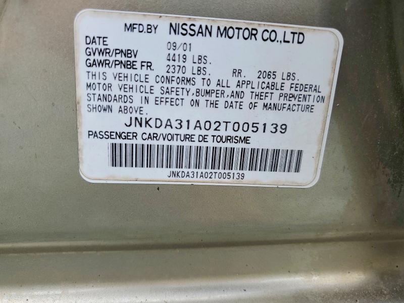Продаж на аукціоні авто 2002 Infiniti I35, vin: JNKDA31A02T005139, номер лоту: 64093966