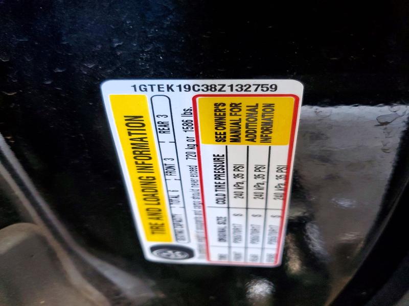 Aukcja sprzedaży 2008 Gmc Sierra, vin: 1GTEK19C38Z132759, numer aukcji: 64983846
