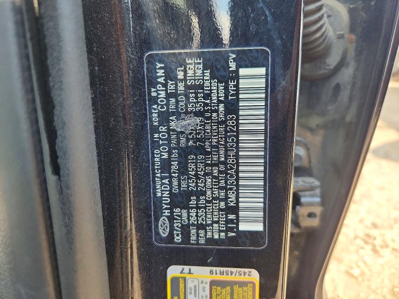 Продаж на аукціоні авто 2017 Hyundai Tucson, vin: KM8J3CA28HU351283, номер лоту: 66499536