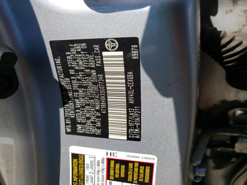 Aukcja sprzedaży 2009 Toyota Camry, vin: 4T1BB46KX9U077348, numer aukcji: 63261446