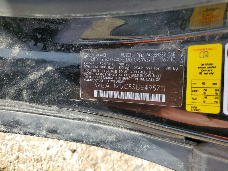 Продаж на аукціоні авто 2011 Bmw Z4, vin: WBALM5C55BE495711, номер лоту: 64702376